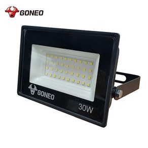 고네오 LED 미니 투광등 30W 블랙바디 전구색/노란색, 1개