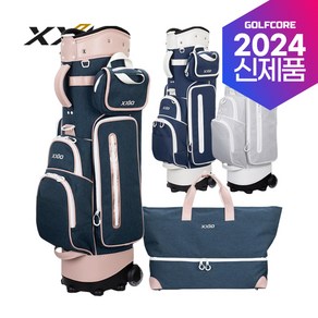 [24년신상]젝시오 SUMMER BREEZE CASTER BAG 써머 브리즈 캐스터백 핸드케리어 캐디백 세트(GGC-23095), 네이비아이보리