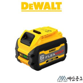 디월트 20V 60V MAX FLEXVOLT 프리미엄 배터리 DCB606-KR, 1개