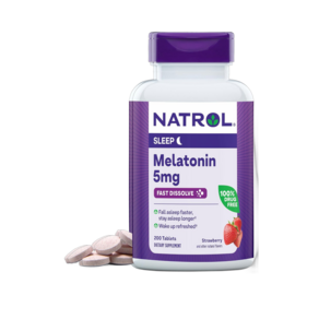 나트롤 NATROL 멜라토닌 슬립 패스트 슬리브 영양제 졸음 스트로베리 딸기맛 5mg 200타블렛, 1개, 200정