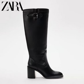 ZARA 자라 버클장식 스틸레토 힐 롱부츠