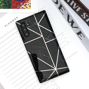 갤럭시노트10 블랙 대리석 케이스 노트10플러스 마블 유광