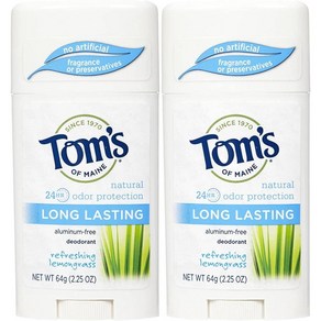 Tom's of Maine 탐스오브메인 Long Lasting 레몬그라스 데오드란트 64g 2팩, 2개