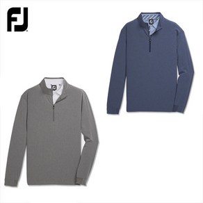 풋조이 (FootJoy) 정품 남성용 Tonal 프린트 우븐 1/4 집 골프 미드 레이어