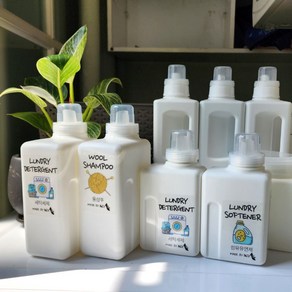 손잡이 세탁 세제 통 주방 욕실 소분 리필용기 라벨스티커포함 1250ml 1000ml, TYPE_02. 가루&캡슐세제용, 세탁세제, 1개