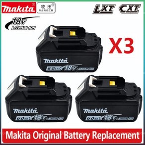 Makita 마키타 마끼다 마키타 Makita 마키타 마끼다 마키타 마끼다 배터리 BL1860 스크루 드라이버 및 충, 01 3PCS 18V 6A