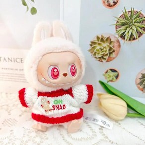 장식용 호환용품 인형옷 17cm Mini Plush Doll'S Outfit Fo Labubu Sweate New, 01 no doll, 09 Sweate