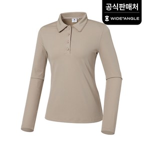 [와이드앵글 공식] 여성 CF 레지나 리브드 폴로 티셔츠 L WWU22242E2