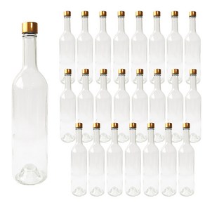 오일병 담금주병 술병 효소병 와인 750ml (24병) 1BOX, 와인750 블랙캡(24병), 24개