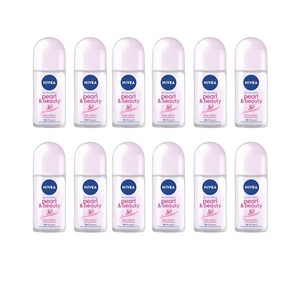 니베아 펄 앤 뷰티 롤온 데오드란트, 50ml, 12개