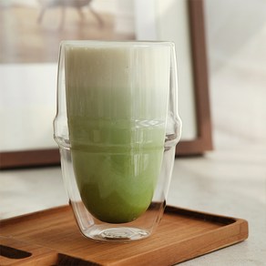 까사무띠 리본 이중유리컵 410ml 2P, 단품, 2개