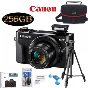 CANON POWERSHOT G7X MARK II+SD256GB+정품가방+삼각대+LCD보호필름+크리닝킷+SD리더기 브이로그패키지