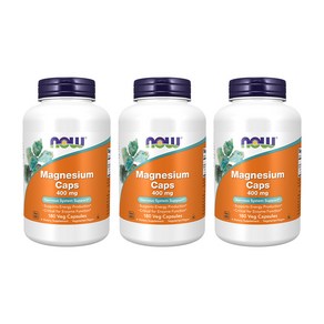 Now Foods 마그네슘 캡 400mg 베지 캡슐, 180정, 3개