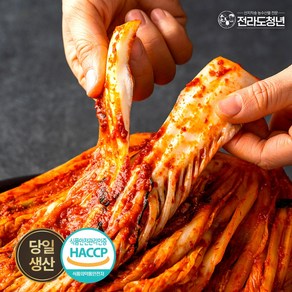 전라도청년 100% 국산 당일제조 포기배추김치, 1개, 5kg