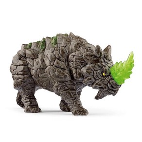 Schleich Eldrador Battle Rhino - 사실적인 판타지 록 터프 움직일 수 있는 헤드가 고강도 신화 몬스터 액션 피규어 남아 및 여아용 놀이 시간 상상력 만