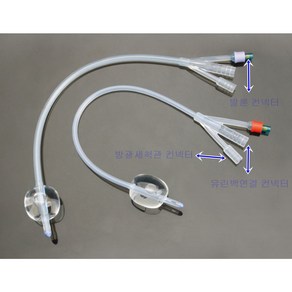 소변줄 가주 폴리카테타 3WAY FOLEY CATHETER 더블세이프