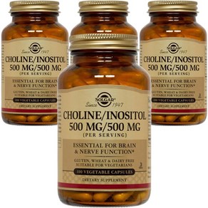 솔가 콜린 이노시톨 500mg 베지터블 캡슐, 100정, 4개