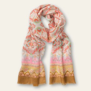 오일릴리 스카프 숄 Oilily Flowe Onaments Shawl Sand 플라워