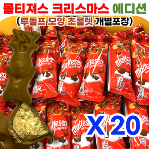 몰티져스 크리스마스 에디션 루돌프 초콜릿, 20개, 29g