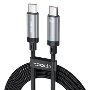 Toocki 알루미늄 메탈 PD 100W c to c타입 초고속 충전케이블