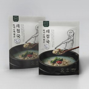 [10+1] 하첩국 간에좋은 국내산 하동 광양 섬진강 재첩국 숙취해소 해장국 500g, 5개