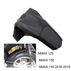 Yamaha NMAX 125 NMAX 150 NMAX 155 2016-2019 N-MAX 리어 머드 가드 타이어 허거 스플래시 가드 용 오토바이 리어 펜더, 하나, 블랙 & 카본 패턴, 1개