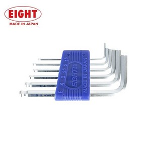 [에이트] EIGHT 육각볼렌치 숏타입 엘렌치 TS-6(1.5~5MM) 6P, 6개