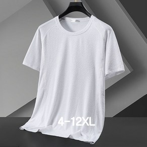 쥬엔리치 4XL-12XL 남자 빅사이즈 반팔 티셔츠 아이스 실크 쿨소재 캐주얼 티