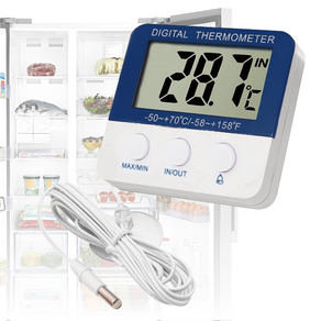 델로나 디지털 냉장고 온도계 2중 어항 내외부 센서 (한글설명서), 1개