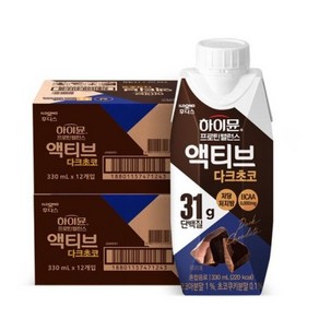 하이뮨 프로틴 밸런스 액티브 다크초코 330mlx24개, 330ml, 24개