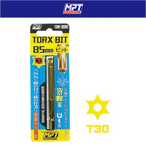 MPT 별 홀비트 육각렌치 TTRB-30085 T30 85MM 임팩 별 비트 홀 별비트 임팩용 엠피티, 1개