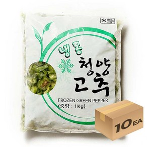 1박스) 냉동야채 청양고추 슬라이스 1kg x 10개입, 10개