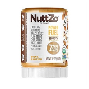 NuttZo Powe Fuel Smooth Nut Butte 넛조 오가닉 파워 퓨얼 스무드 세븐 넛 씨드 버터, 1개, 340g