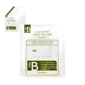 닥터비타 트러블 진정 민감피부 모공케어 비타민B 마스크팩 25g, 10매입, 1개