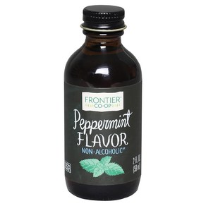 Fontie Co-op Oganic Peppemint Flavo 2 Ounce Fontie Co-op 오가닉 페퍼민트 향 2온스 유리 병 무알콜 베이킹 커피, 159ml, 1개