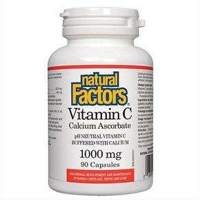 Natual Factos 비타민C+칼슘 영양제 Vitamin C 1000mg Calcium Ascobate 90정, 1개