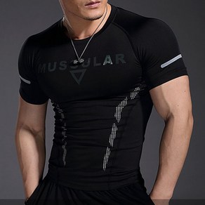 COBOTOR 남자 머슬핏 티셔츠 헬스 2023 타이트 남성 반팔티 상의 Men's Muscle Fit T-shit XK0017