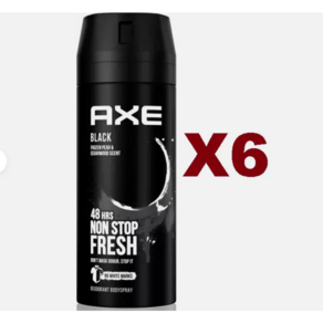 AXE 액스 바디 스프레이 데오도란트 모음 옵션 상품150ML X 6팩, 블랙, 6개, 150ml