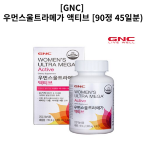 GNC 우먼스 울트라메가 액티브 비타민&미네랄, 90정, 1개