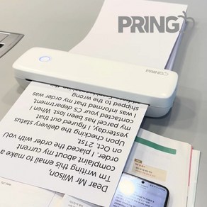 프링고 PRINGO 휴대용 무선 블루투스 미니 포터블 잉크제로 감열 A4 라벨 포토 프린터기 L81 본체 회사원 학생 수험생 선물, 1개, L81 프린터 본체