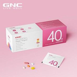 GNC 비타팩 메가맨 우먼스 종합 멀티비타민 미네랄, 40+ 여성용, 1개, 30회분