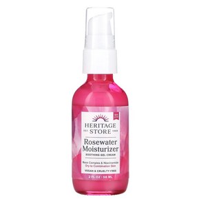 Heitage Stoe 로즈워터 모이스처라이저 건성 피부 및 복합성 피부 58ml(2fl oz), 1개, 58ml