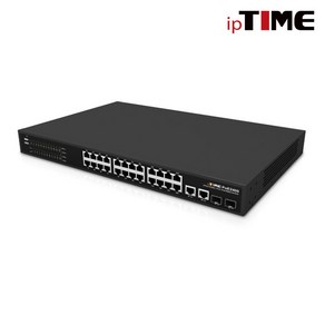 POE2400 ipTIME 아이피타임 24포트 스위칭허브 (100Mbps+1G 2포트), 선택하세요, 1개