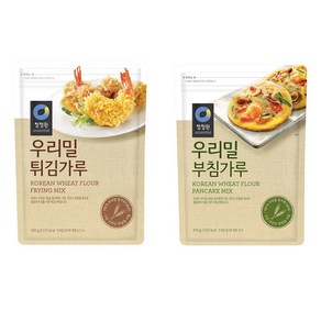 청정원 우리밀 튀김가루450gX2개+부침가루450gX2개 총4개, 450g, 1개