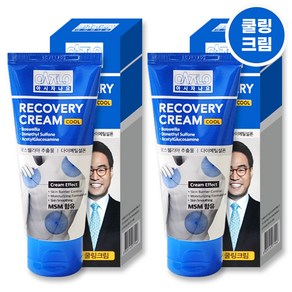 아시자나요 리커버리 쿨 쿨링크림 80ml / 스포츠 근육 찜질 통증 마사지 겔, 2개, 1개입