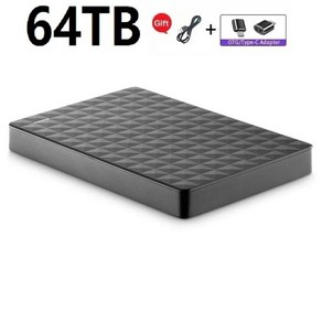 확장 하드 드라이브 디스크 휴대용 외장 2.5 인클로저 제품 16TB 32TB USB3.0, 없음, 6.64TB