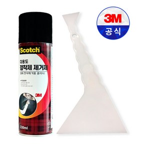 3M 다용도 접착제 제거제 330ml PVC 헤라 110mm 세트 스티커 테이프 잔사 스크래퍼, 1개