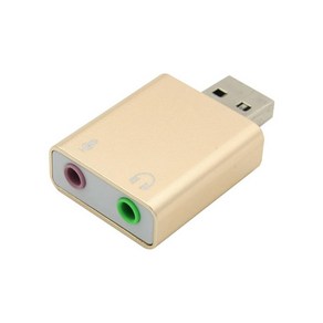 Coms USB 오디오(7.1) 컨버터 BT325/3.5 ST/Mic/Metal 사운드카드/PC-FI-외장형, 선택없음, 1개