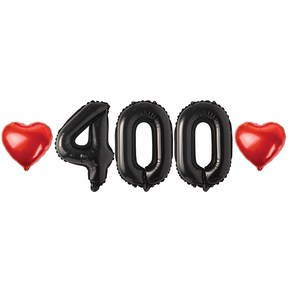 400일 숫자 하트 풍선 세트