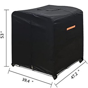 IBC 물 탱크 커버 330 갤런 토트 야외 정원 보호 지퍼 무거운 방수 자외선 차단 소재 1000L, 420D 330 Gallon, 1개